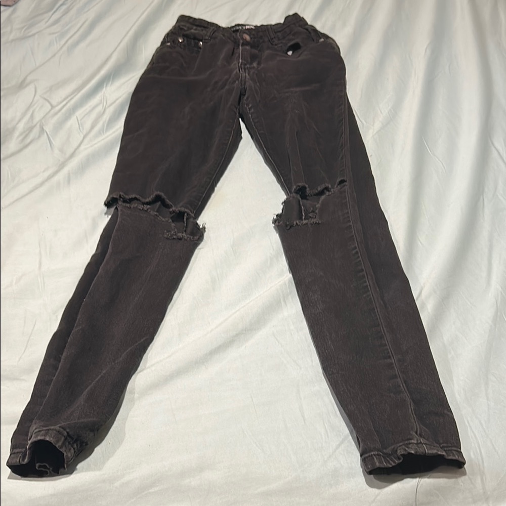 Black Distressed Jeans